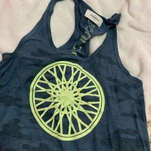 Soulcycle blue camo tank